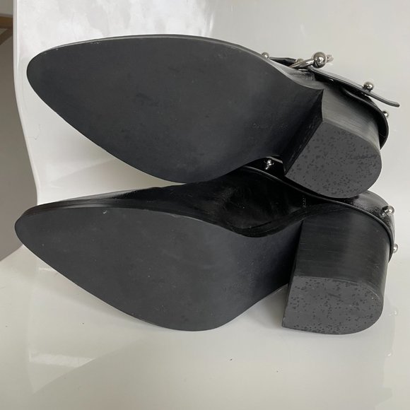 Black Studded Ankle Boots - Picture 8 of 8